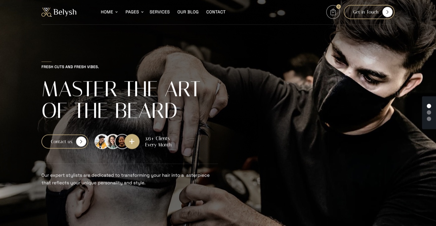 Belysh Barbershop — pre-launch site preview