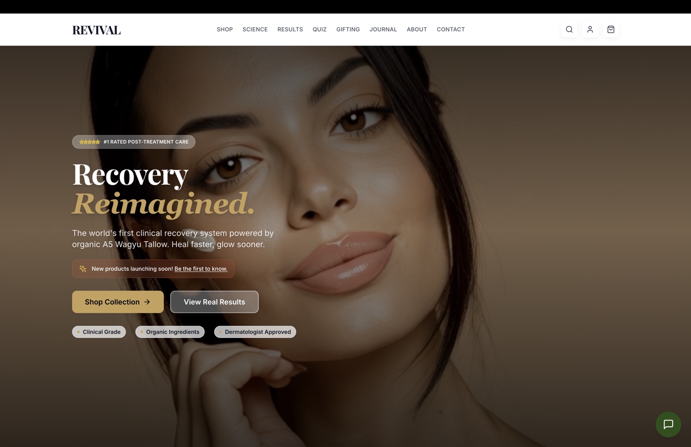 REVIVAL Skincare — DTC e-commerce in build